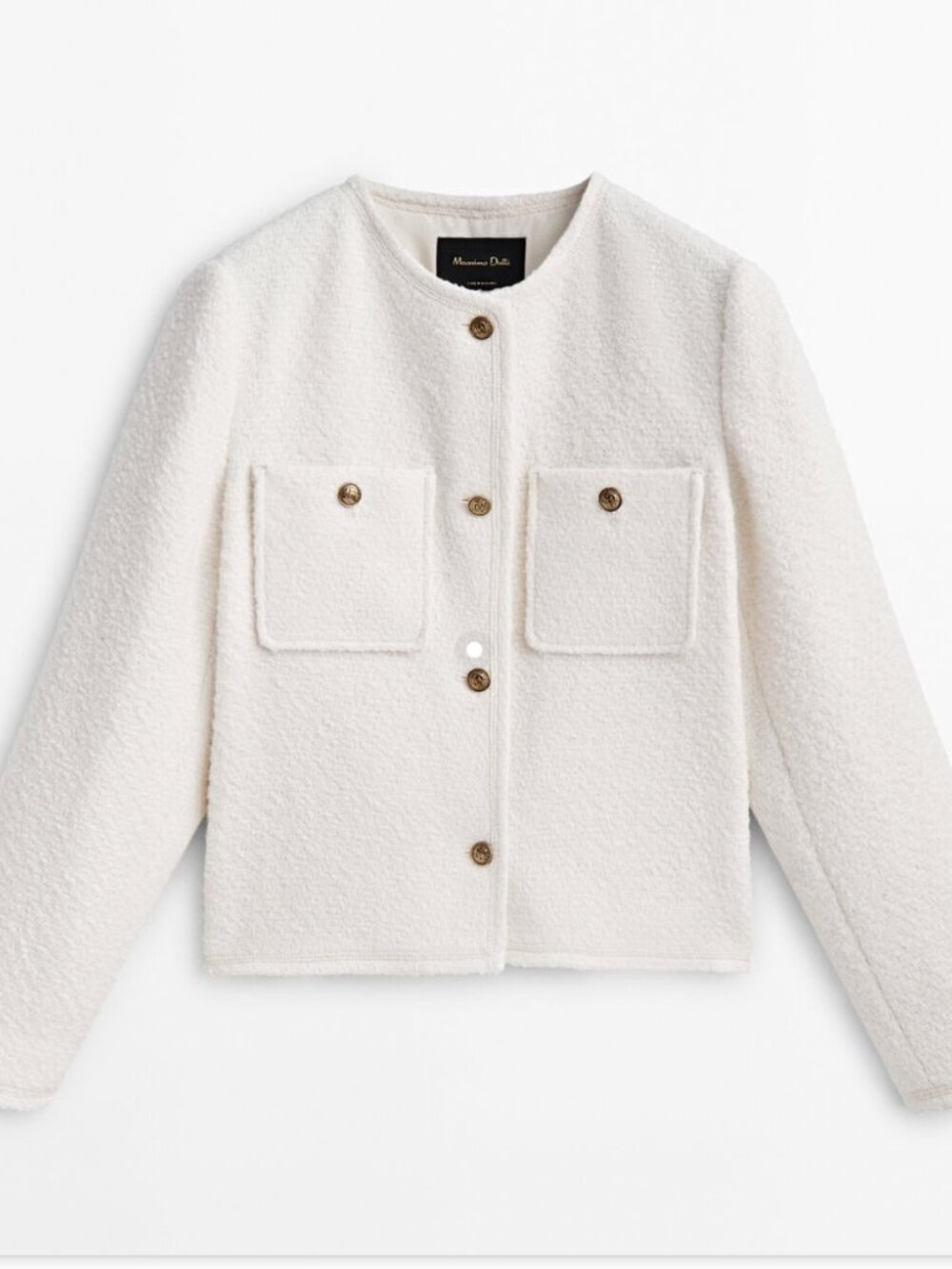 NWOT'S Massimo Dutti Cropped Jacket With Golden Buttons SIZE SMALL